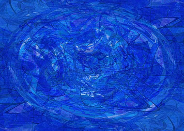 Abstract Blue Oval Q1
