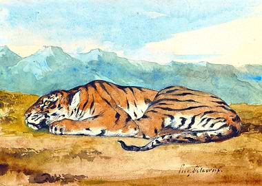 Royal Tiger by Eugène Delacroix