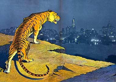 Tiger Overlooking New York