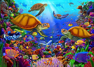 Amazing Ocean Turtles