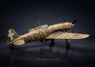 Macchi C.205 WWII Italian Fighter Plane
