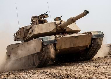 M1 Abrams Tank in Action