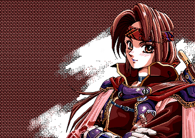 The Girl Warrior Pixel Art Portrait