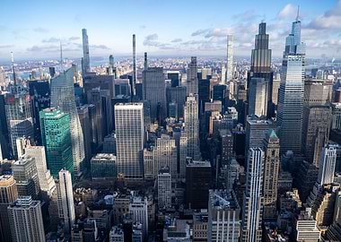 New York City Skyline Aerial View