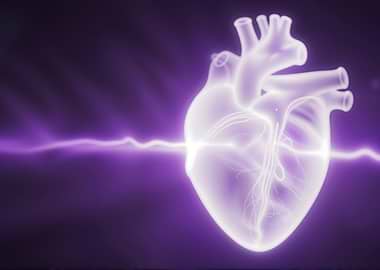 Glowing Heart with Electrical Pulse