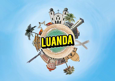 Luanda Cityscape Globe