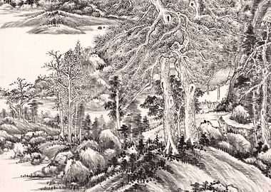 Chinese Nature Landscape Painting Wang Shimin