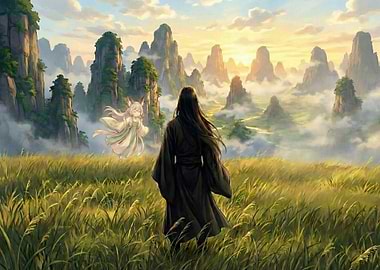 Anime Landscape with Characters