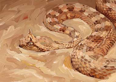 Horned Viper Painting