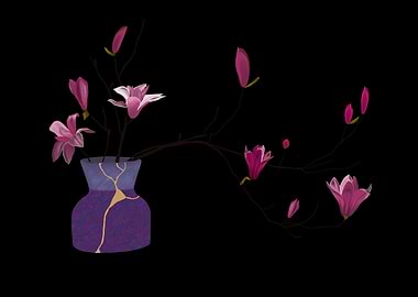 Kintsugi Ikebana – Japanese Zen Wall Art