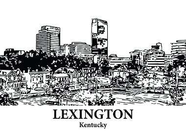 Lexington Kentucky Skyline Drawing