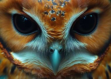 Close-up Owl Face