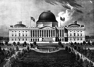 United States Capitol Building Engraving