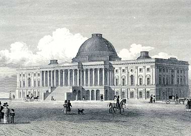 United States Capitol Building Engraving