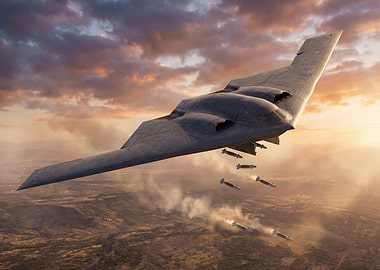 B-2 Spirit Bomber in Flight