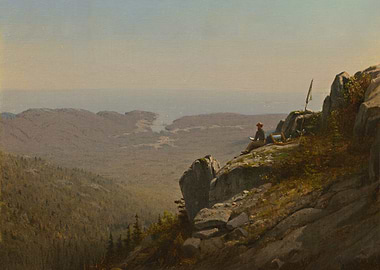 The Artist Sketching at Mount Desert, Maine