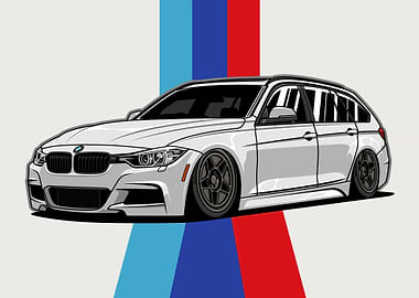 BMW F31 Wagon Stripes Landscape