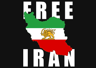 Free Iran | Map Flag