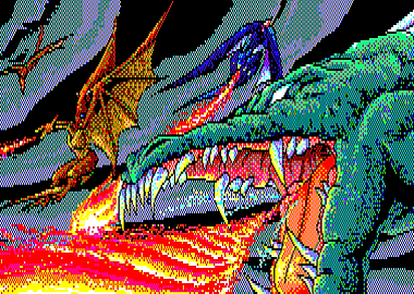 Dragon's Fire Pixel Art
