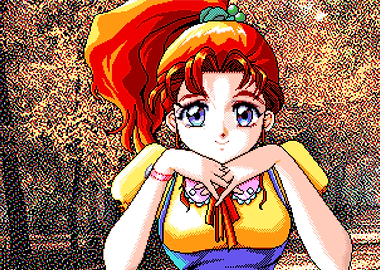 Anime Girl Portrait with Red Hair