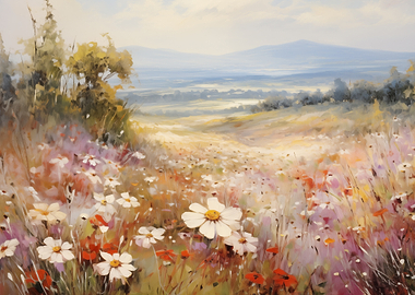 Floral Meadow Landscape