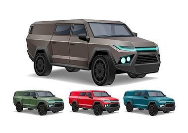 Futuristic Car Armored Vehicle Illustration