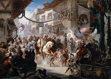 Historical Procession Painting
