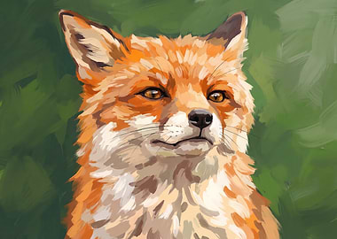 Fox Portrait Painting