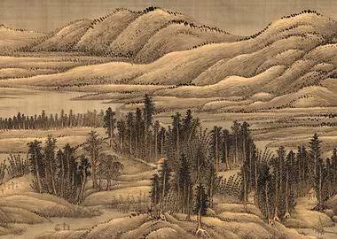 Chinese Nature Landscape Painting Wang Hui