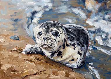 Seal Pup Painting