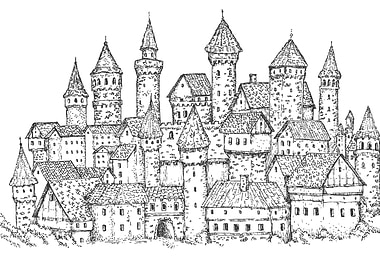 Detailed Castle Illustration