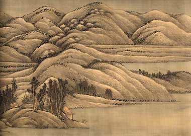 Chinese Mountains Landscape Painting Wang Hui