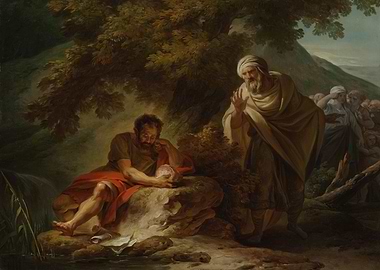 Oil Painting of a Biblical Scene