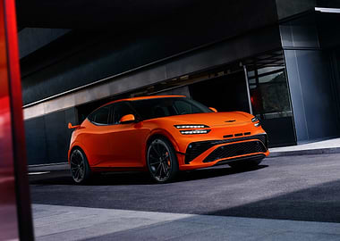 Orange Genesis GV60 Electric Car