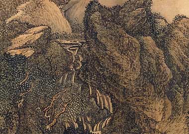 Chinese Mountains Landscape Painting Wang Hui