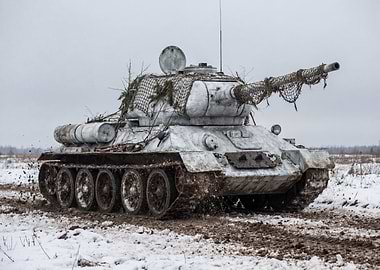 White Tank in Snowy Field