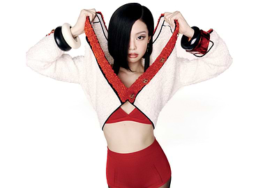 jennie v in Red and White Outfit