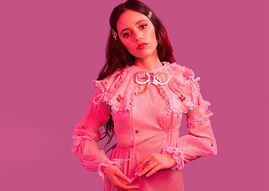 Jenna Ortega in Pink Dress
