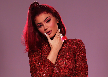 Kylie Jenner in Red Sequin Dress