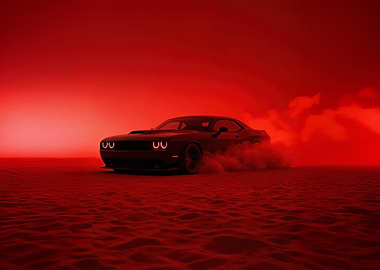Red Challenger Drifting