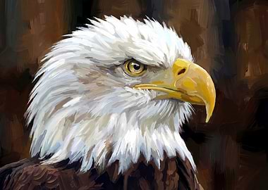 Bald Eagle Portrait Painting