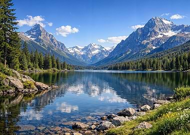 Mountain Lake Landscape