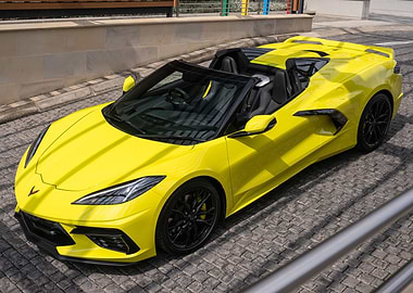 Yellow Chevrolet Corvette Convertible