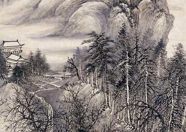 Chinese Nature Landscape Painting Wang Hui