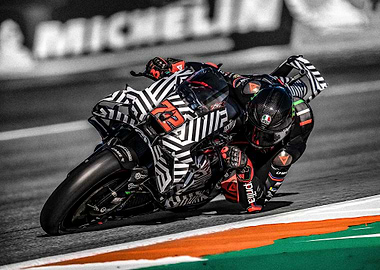 Marco Bezzecchi Motorcycle racing on the track