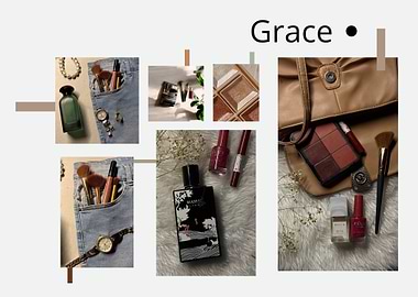 Cosmetics and Accessories Collage