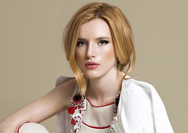 Bella Thorne Portrait with Red Accents