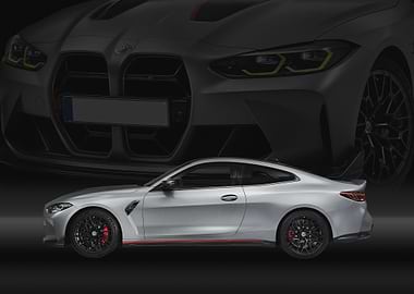Silver BMW M4 CSL