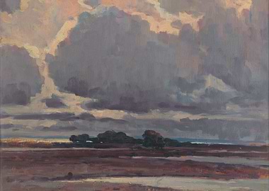 Cloudy Landscape Painting