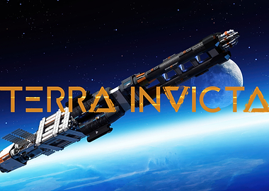 Terra Invicta Spaceship over Earth